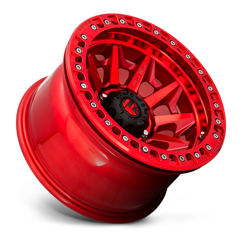Aluminum 17X9 Covert Beadlock D113 Candy Red Fuel Off Road Wheels-4