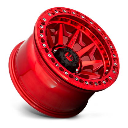 Aluminum 17X9 Covert Beadlock D113 Candy Red Fuel Off Road Wheels-4