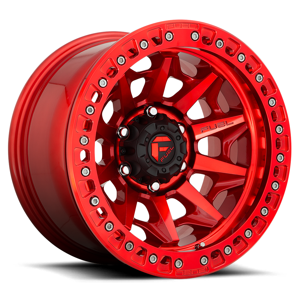 Aluminum 17X9 Covert Beadlock D113 Candy Red Fuel Off Road Wheels