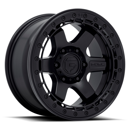 Aluminum 17X8.5 Block Beadlock D122 Matte Black Matte Black Ring Fuel Off Road Wheels-12