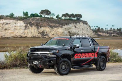 Dominator Xtreme D1 SideSteps With Mounting Bracket Kit Textured Black 2019-2026 Silverado/Sierra 1500/2500 HD Go Rhino-1