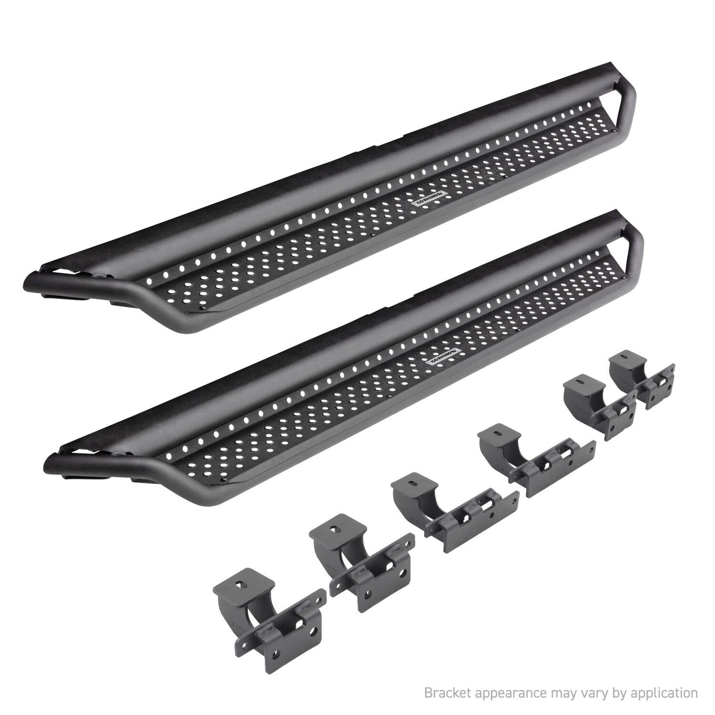 Dominator Xtreme D1 Side Steps with Rocker Panel Mounting Bracket Kit Textured Black 2021-2025 Ford Bronco Go Rhino-6