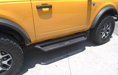 Dominator Xtreme D1 SideSteps With Mounting Bracket Kit Textured Black 2021-2025 Ford Bronco 2 Door Go Rhino-3