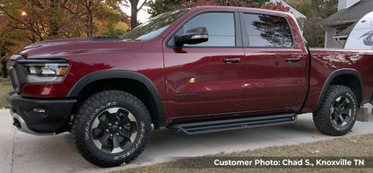 Dominator Xtreme D1 SideSteps With Mounting Bracket Kit Textured Black 2019-2026 Ram 1500 Go Rhino-3