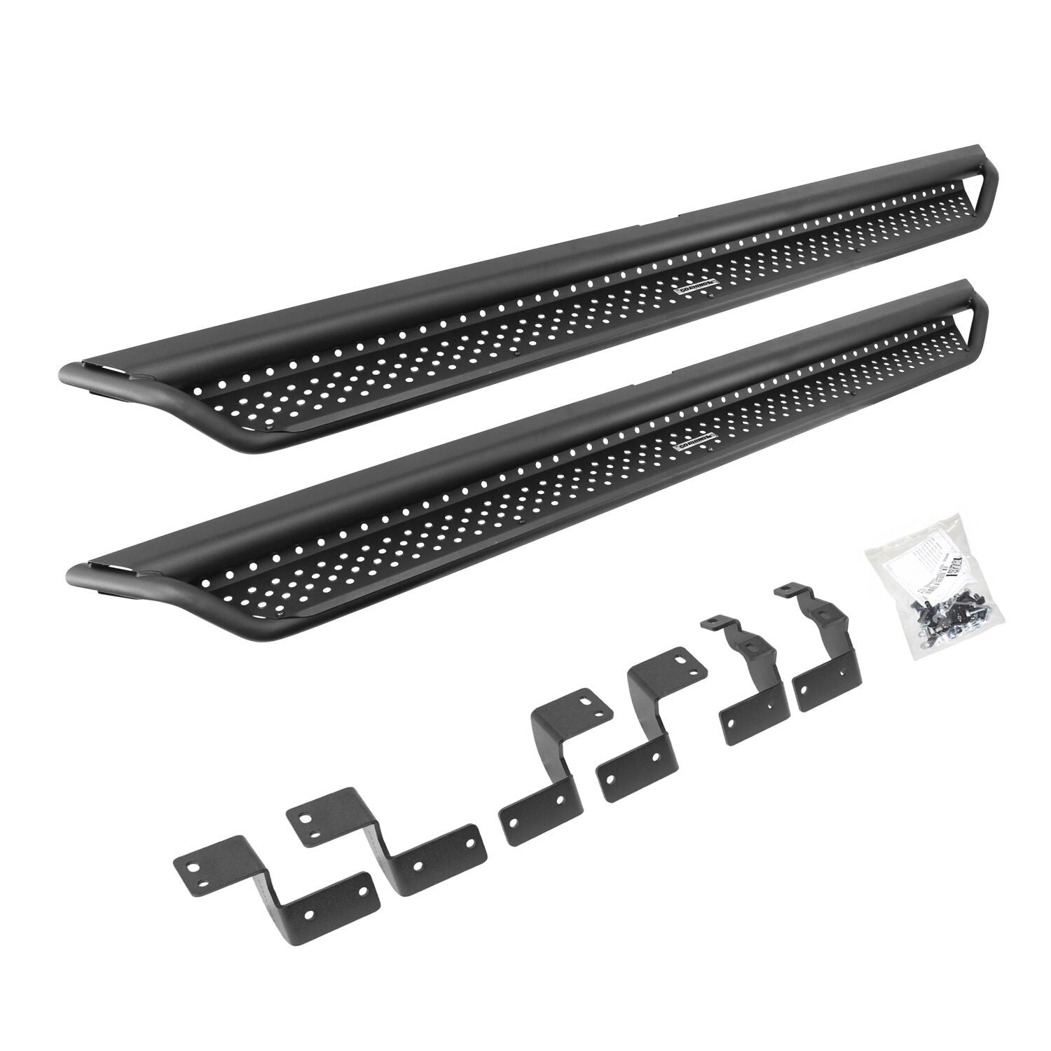 Dominator Xtreme D1 SideSteps With Mounting Bracket Kit Textured Black 2014-2024 Toyota 4Runner Go Rhino-5