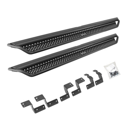 Dominator Xtreme D1 SideSteps With Mounting Bracket Kit Textured Black 2014-2024 Toyota 4Runner Go Rhino-5