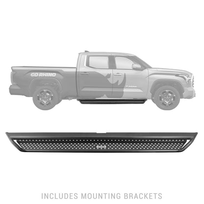 Dominator Xtreme D1 SideSteps With Mounting Bracket Kit Textured Black 2022-2026 Toyota Tundra Go Rhino-4