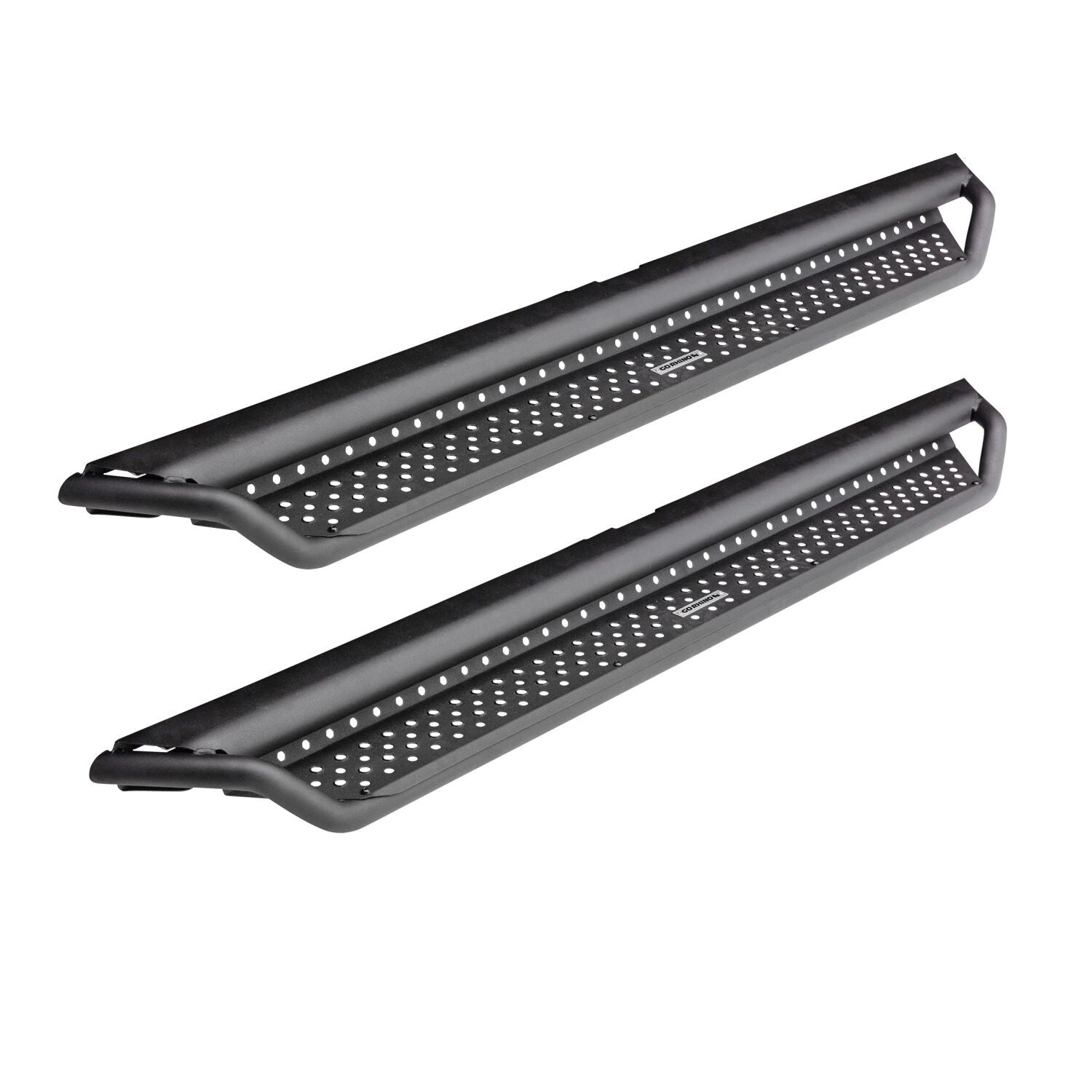 Dominator Xtreme D1 SideSteps With Mounting Bracket Kit Textured Black 2020-2025 Jeep Gladiator Go Rhino-2