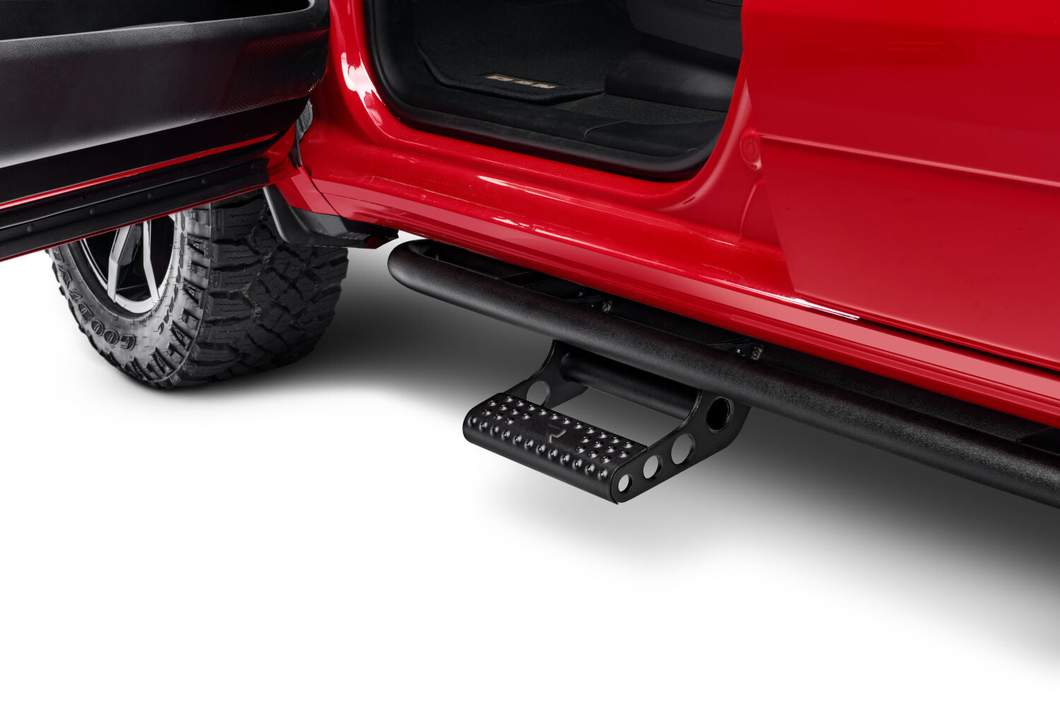 RKR Step System Cab Length (2 Step Mounts/2 Steps per Side) 1.75 Inch Rails 2015.5-2018 (2019-2024 Classic) Ram 1500 Crew Cab Textured Black NFab-1