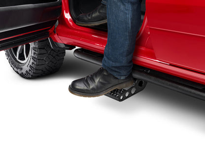 RKR Step System Cab Length (2 Step Mounts/2 Steps per Side) 1.75 Inch Rails 2019-2025 (New Body Style) Ram 1500 Crew Cab Textured Black NFab-4