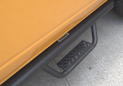 Domintator Extreme D2 Side Steps With Mounting Brackets Textured Black 2021-2025 Ford Bronco 2 Door Go Rhino-1