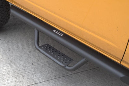 Domintator Extreme D2 Side Steps With Mounting Brackets Textured Black 2021-2025 Ford Bronco 2 Door Go Rhino-2