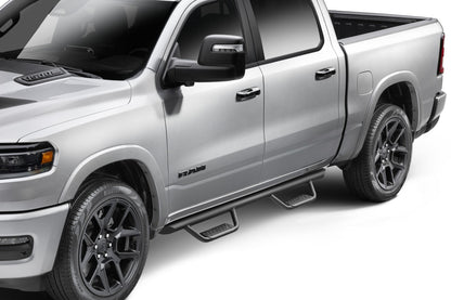 Domintator Extreme D2 Side Steps With Mounting Brackets Textured Black 2019-2026 Ram 1500 Go Rhino-8