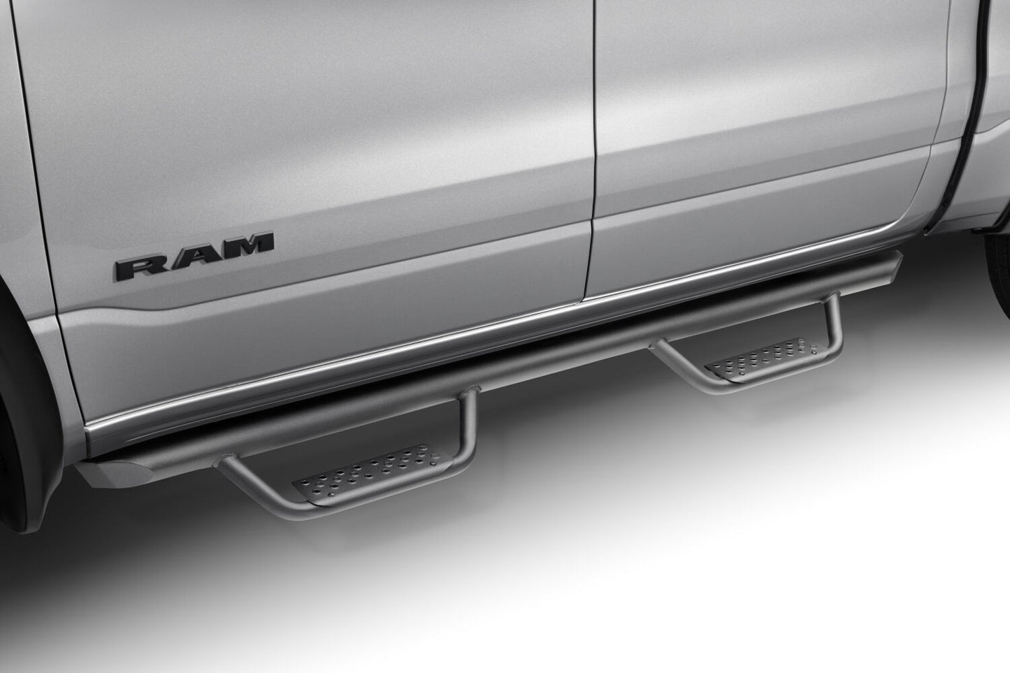 Domintator Extreme D2 Side Steps With Mounting Brackets Textured Black 2019-2026 Ram 1500 Go Rhino-9