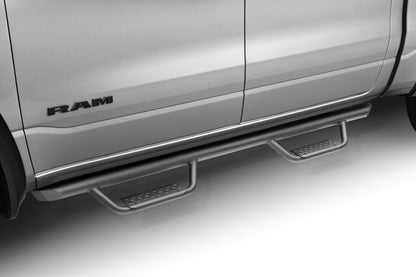 Domintator Extreme D2 Side Steps With Mounting Brackets Textured Black 2019-2026 Ram 1500 Go Rhino-9