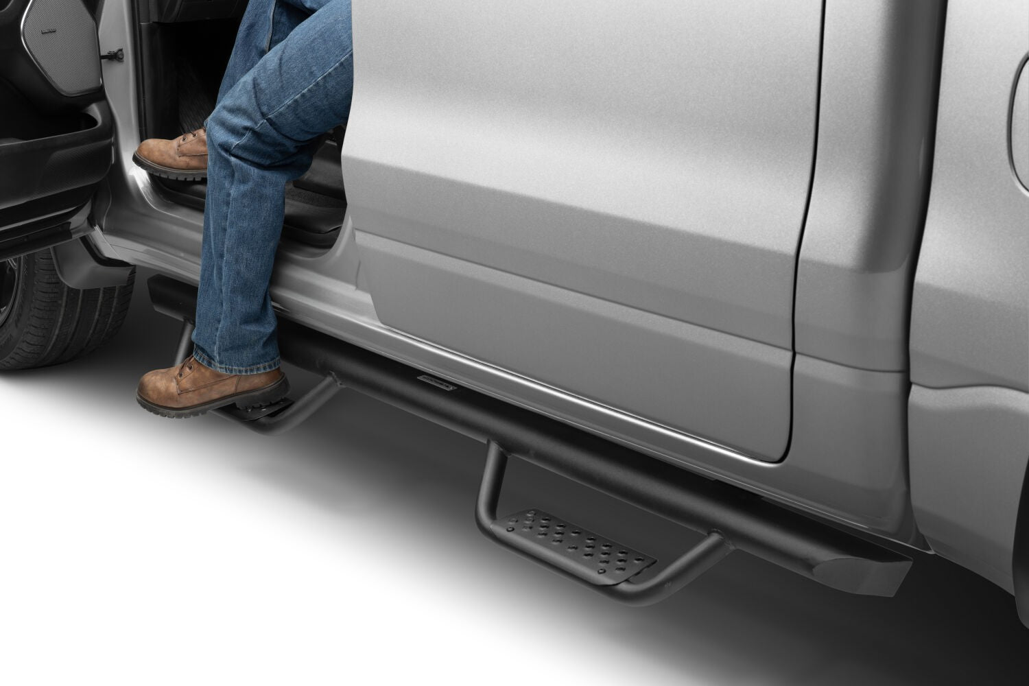 Domintator Extreme D2 Side Steps With Mounting Brackets Textured Black 2019-2026 Ram 1500 Go Rhino-10