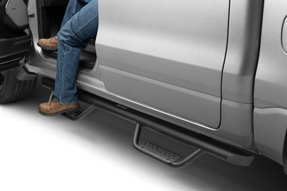 Domintator Extreme D2 Side Steps With Mounting Brackets Textured Black 2019-2026 Ram 1500 Go Rhino-10