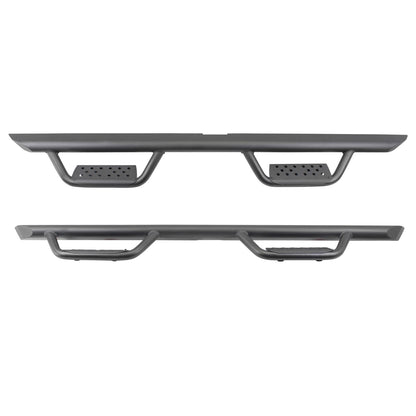 Domintator Extreme D2 Side Steps With Mounting Brackets Textured Black 2007-2021 Toyota Tundra Extended Cab Go Rhino-3