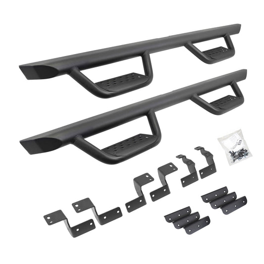Domintator Extreme D2 Side Steps With Mounting Brackets Textured Black 2014-2024 Toyota 4Runner Go Rhino-1
