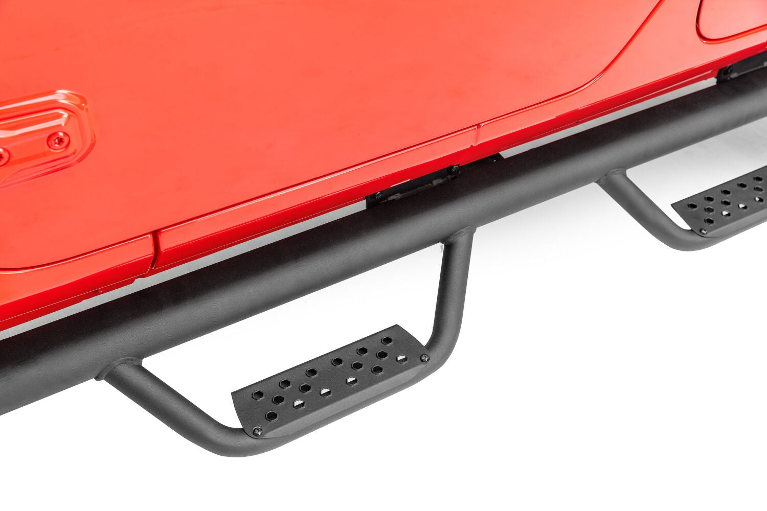Domintator Extreme D2 Side Steps With Mounting Brackets Textured Black 2020-2025 Jeep Gladiator Go Rhino-4