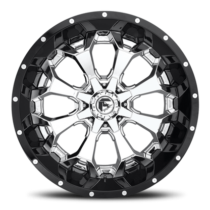 Aluminum 20X10 Assault D246 Chrome/Gloss Black Lip Fuel Off Road Wheels-8