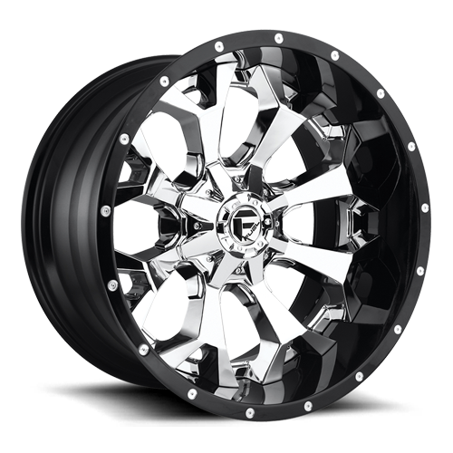 Aluminum 20X10 Assault D246 Chrome/Gloss Black Lip Fuel Off Road Wheels-3