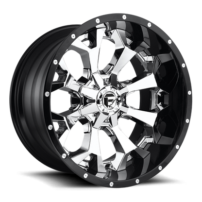 Aluminum 20X10 Assault D246 Chrome/Gloss Black Lip Fuel Off Road Wheels