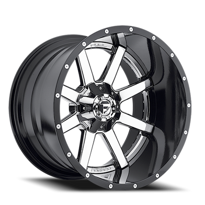 Aluminum 20X10 Maverick D260 Chrome/Gloss Black Lip Fuel Off Road Wheels