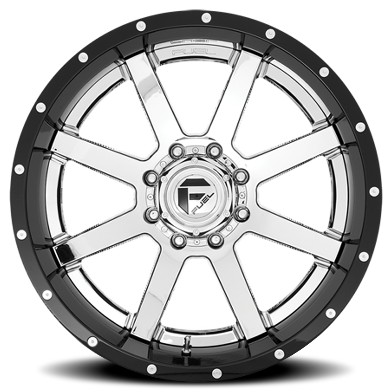 Aluminum 20X10 Maverick D260 Chrome/Gloss Black Lip Fuel Off Road Wheels-2