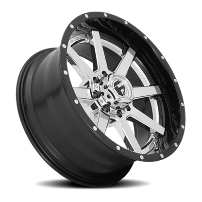 Aluminum 20X10 Maverick D260 Chrome/Gloss Black Lip Fuel Off Road Wheels-10