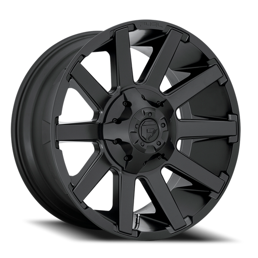 Aluminum 20X10 Contra D437 Matte Black Fuel Off Road Wheels