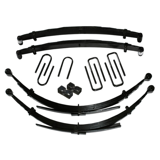 Lift Kit 4 Inch Front/2.5 Inch Rear Lift 92-93 Dodge W250/W350 Includes Front/Rear Leaf Springs Front/Rear U Bolt Kits Front/Rear Bushing Kit Rear Block Skyjacker