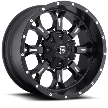 Aluminum 17X9 Krank D517 Matte Black/Milled Fuel Off Road Wheels