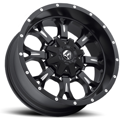 Aluminum 17X9 Krank D517 Matte Black/Milled Fuel Off Road Wheels-1