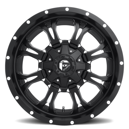 Aluminum 17X9 Krank D517 Matte Black/Milled Fuel Off Road Wheels-2