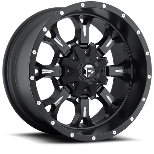 Aluminum 17X9 Krank D517 Matte Black/Milled Fuel Off Road Wheels-24