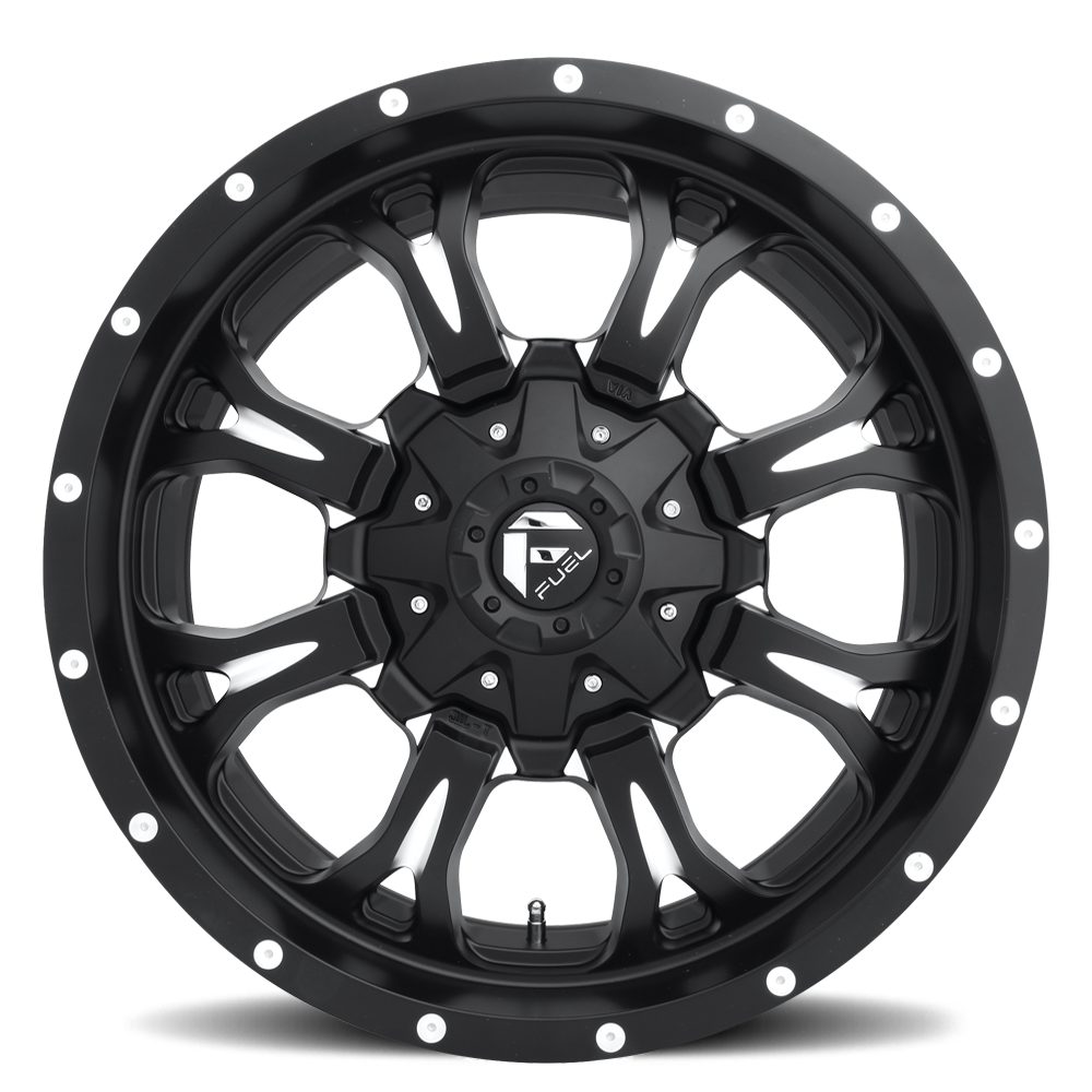 Aluminum 17X9 Krank D517 Matte Black/Milled Fuel Off Road Wheels-26