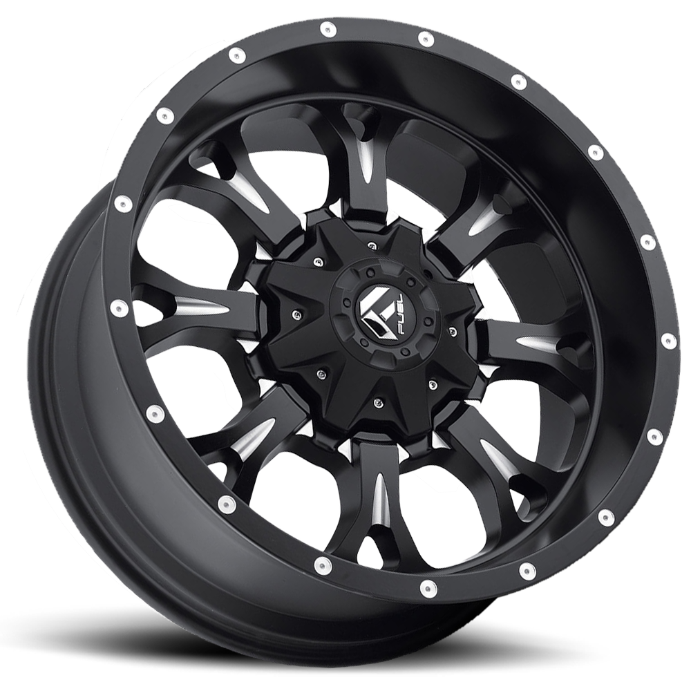 Aluminum 18X9 Krank D517 Matte Black/Milled Fuel Off Road Wheels-1