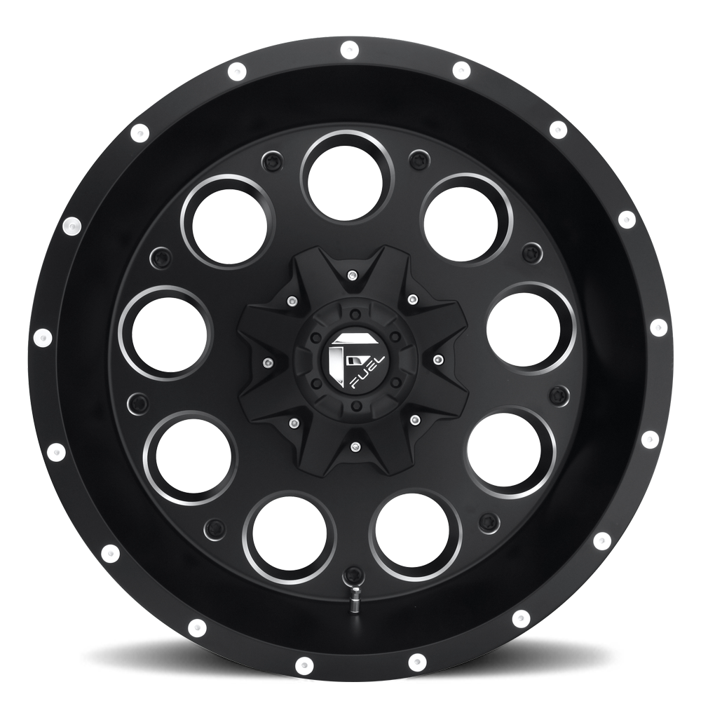 Aluminum 15X10 Revolver D525 Matte Black/Milled Fuel Off Road Wheels-8