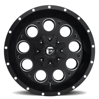 Aluminum 15X10 Revolver D525 Matte Black/Milled Fuel Off Road Wheels-8