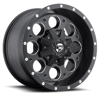 Aluminum 15X10 Revolver D525 Matte Black/Milled Fuel Off Road Wheels-3