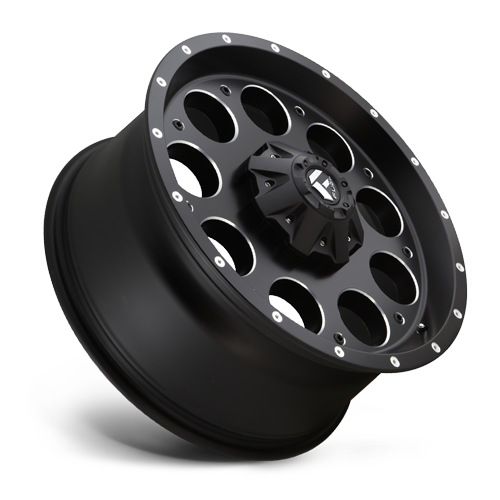 Aluminum 16X8 Revolver D525 Matte Black/Milled Fuel Off Road Wheels-10