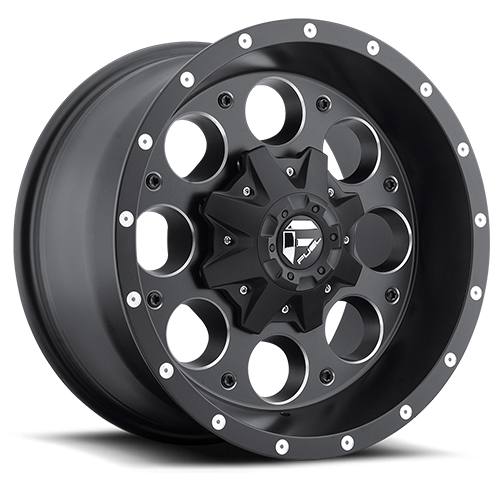 Aluminum 17X9 Revolver D525 Matte Black/Milled Fuel Off Road Wheels-9