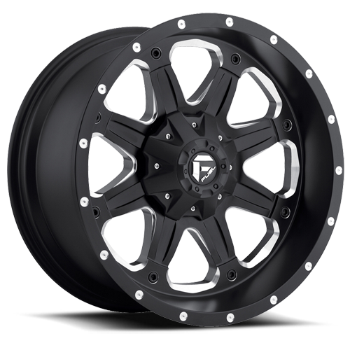 Aluminum 16X8 Boost D534 Black Milled Fuel Off Road Wheels-6
