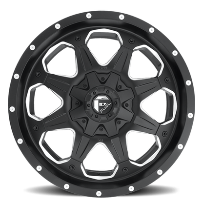 Aluminum 16X8 Boost D534 Black Milled Fuel Off Road Wheels-8