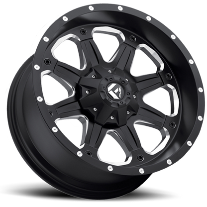 Aluminum 16X8 Boost D534 Black Milled Fuel Off Road Wheels-4