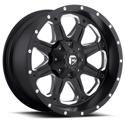 Aluminum 16X8 Boost D534 Black Milled Fuel Off Road Wheels