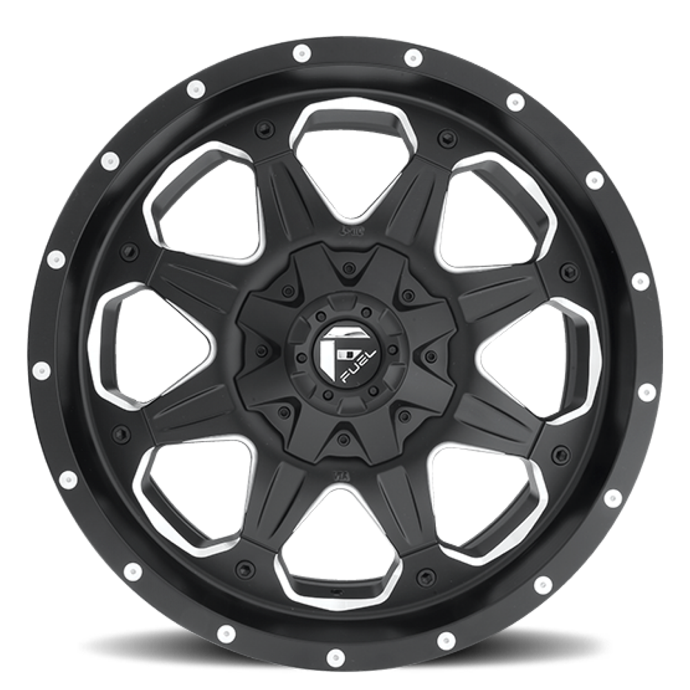 Aluminum 16X8 Boost D534 Black Milled Fuel Off Road Wheels-2