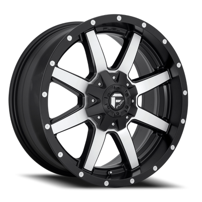 Aluminum 18X9 Maverick D537 Black Machined Fuel Off Road Wheels-6