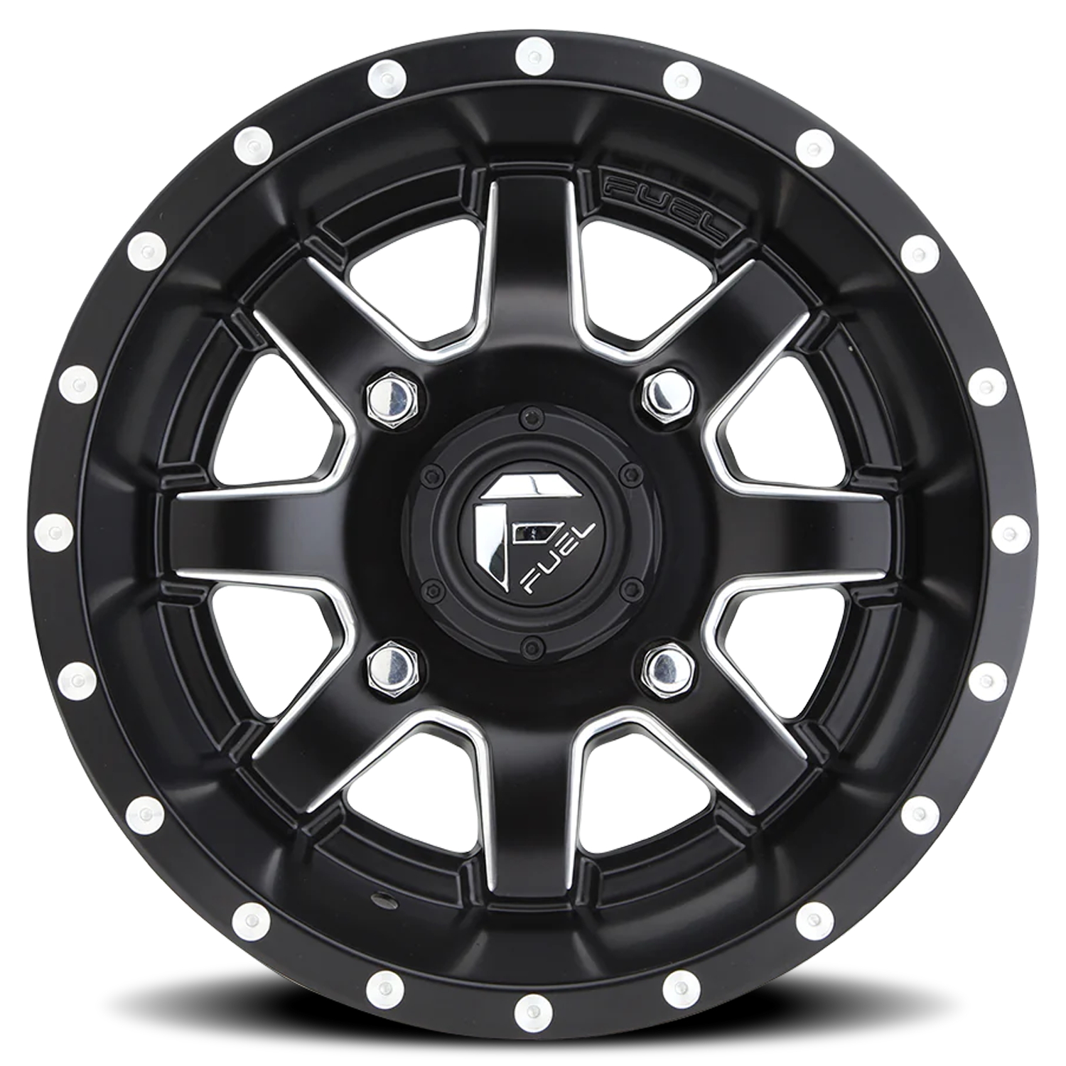 Aluminum 14X7 Maverick UTV D538 Matte Black Milled Fuel Off Road Wheels-8